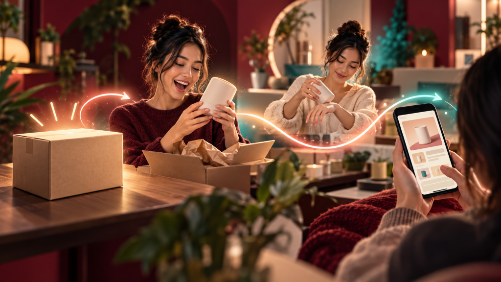 KOC unboxing và hành trình người xem tìm hiểu sản phẩm sau video