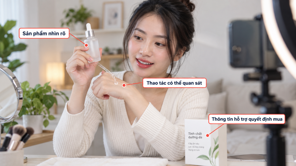 Đối chiếu dữ liệu chiến dịch và nội dung khi đánh giá KOC cho GMV Max