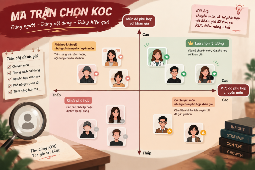 B2B Influencer Marketing là gì trong ma trận lựa chọn influencer