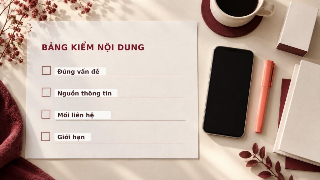 Checklist kiểm tra nội dung khi tìm hiểu seeding là gì và cách triển khai minh bạch