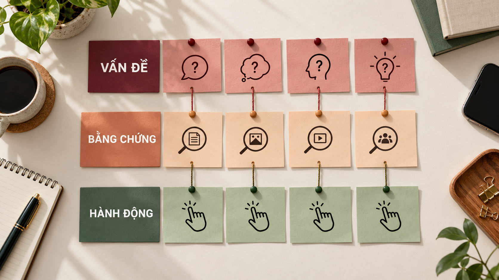 Test angle video KOC bằng ma trận giả thuyết và điều kiện so sánh