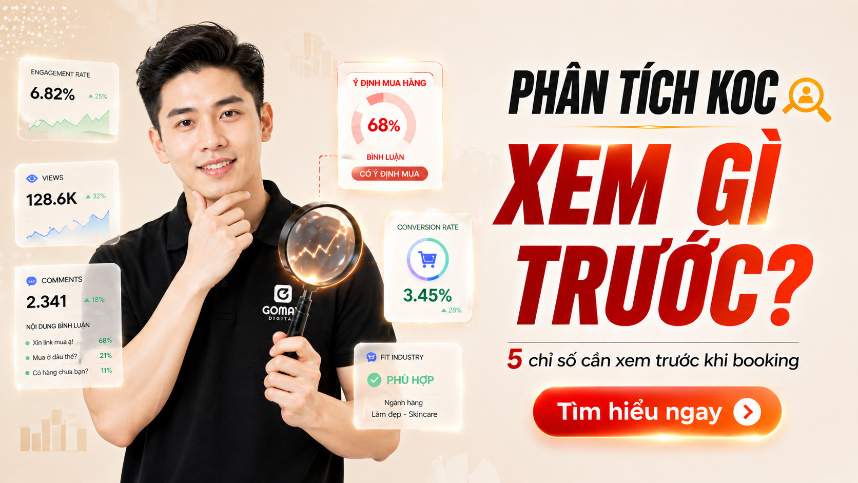 Phân tích KOC trước khi booking: Bộ chỉ số giúp tránh chọn sai creator